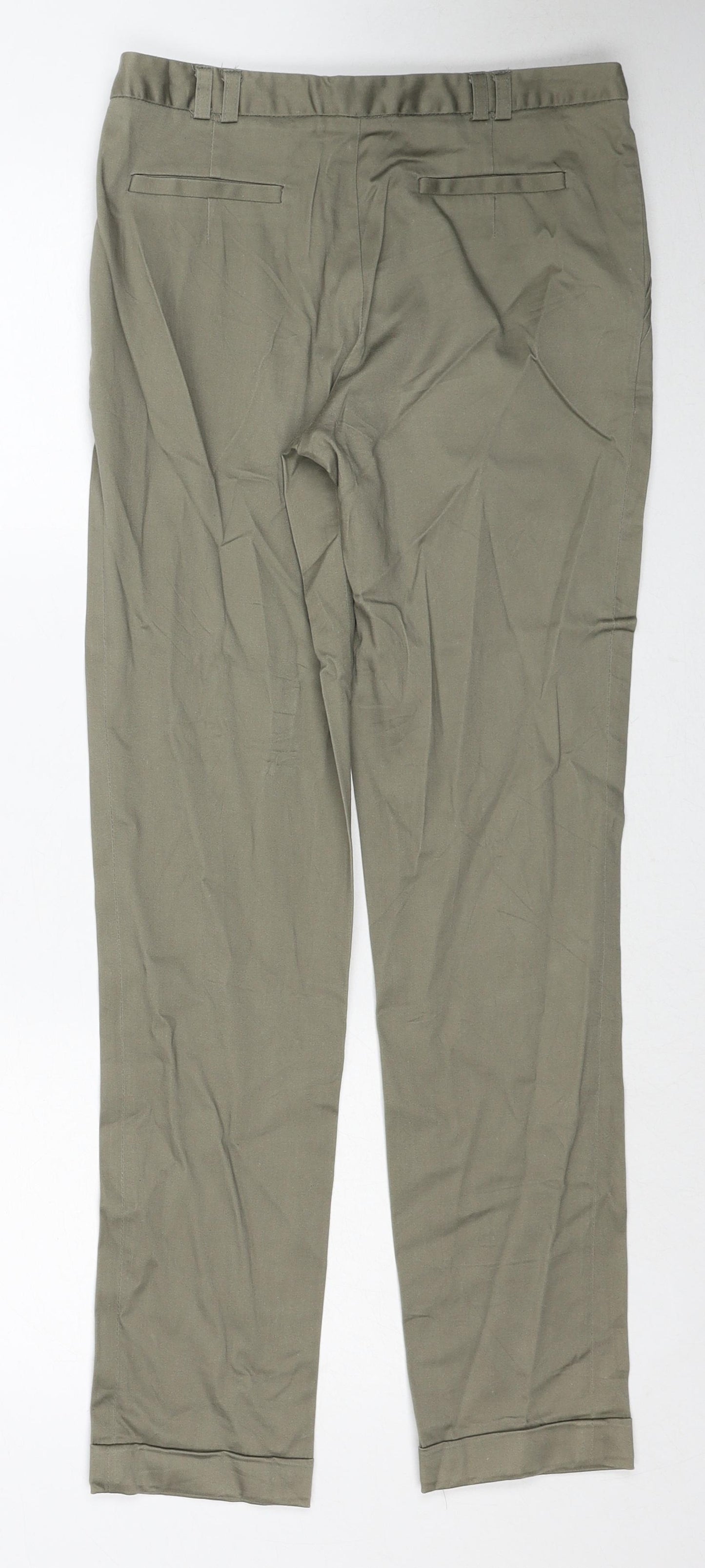 Atmosphere Womens Brown Cotton Trousers Size 8 Regular Zip