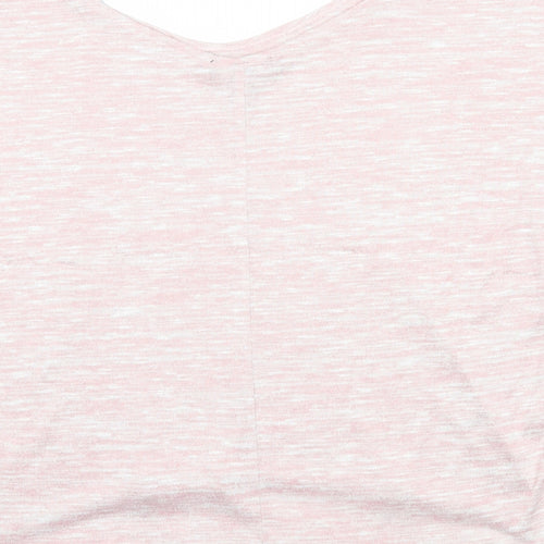 New Look Womens Pink Viscose Basic Blouse Size M V-Neck
