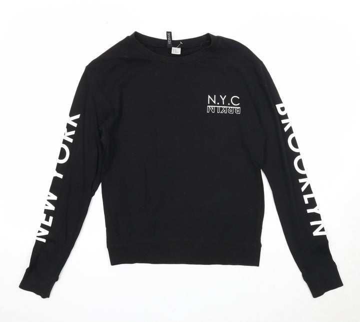 Divided Womens Black Cotton Pullover Sweatshirt Size XS Pullover - new York Brooklyn