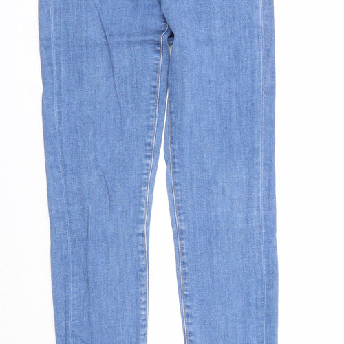 Topshop Womens Blue Cotton Skinny Jeans Size 26 in L30 in Regular Zip