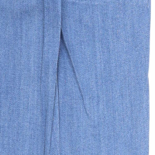 Topshop Womens Blue Cotton Skinny Jeans Size 26 in L30 in Regular Zip