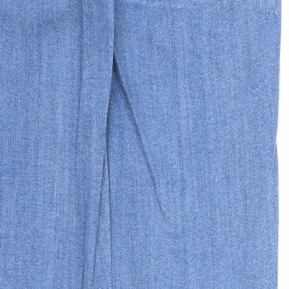 Topshop Womens Blue Cotton Skinny Jeans Size 26 in L30 in Regular Zip