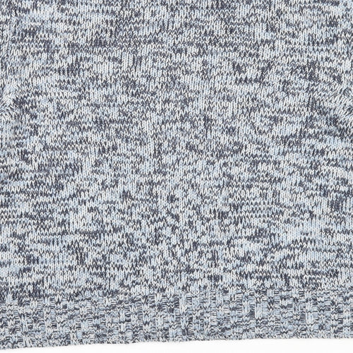 Divided Womens Blue Round Neck Acrylic Pullover Jumper Size S