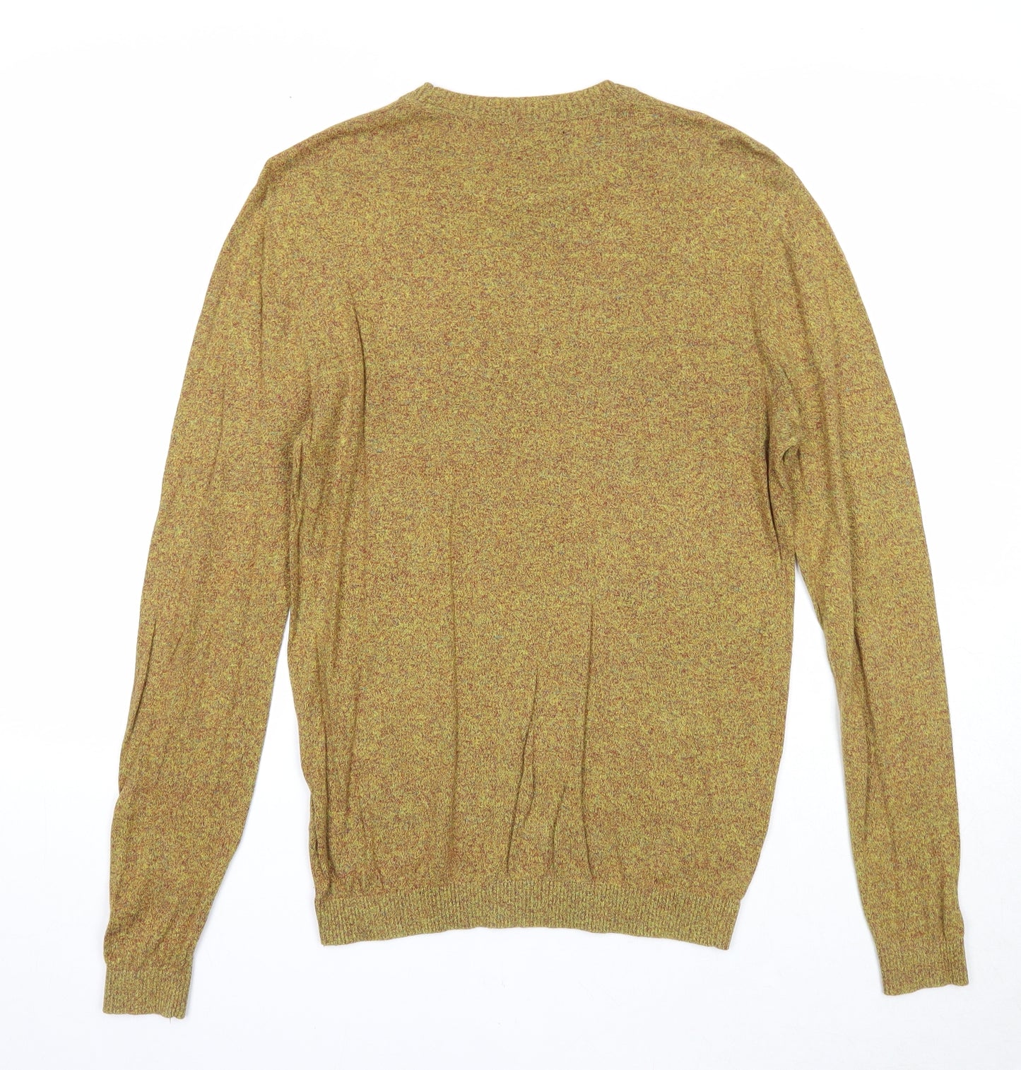 ASOS Mens Green Round Neck Cotton Pullover Jumper Size S Long Sleeve