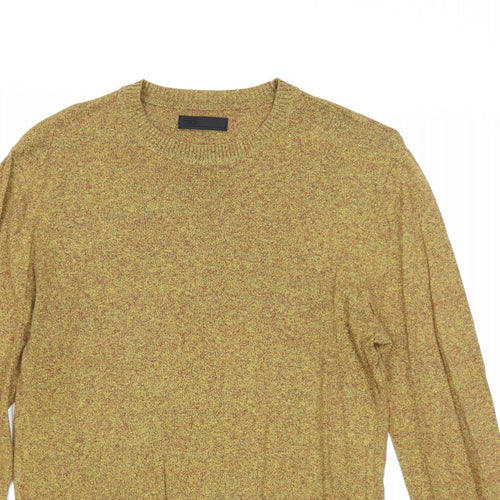 ASOS Mens Green Round Neck Cotton Pullover Jumper Size S Long Sleeve