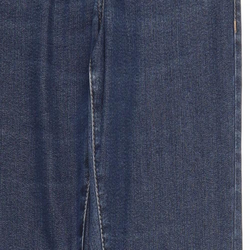 George Womens Blue Cotton Straight Jeans Size 10 Regular Zip