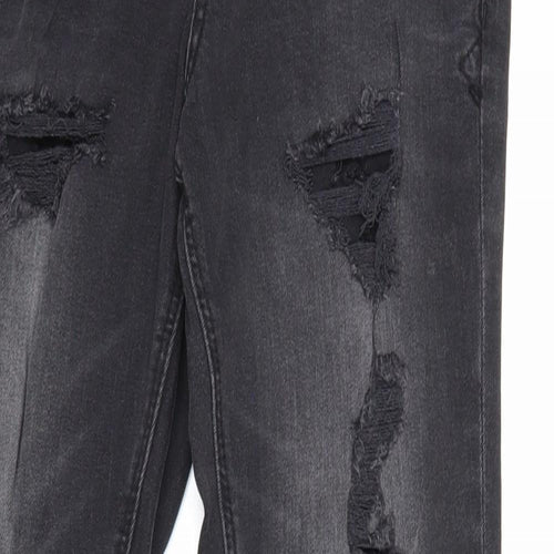Denim & Co. Womens Black Cotton Skinny Jeans Size 8 Regular Zip