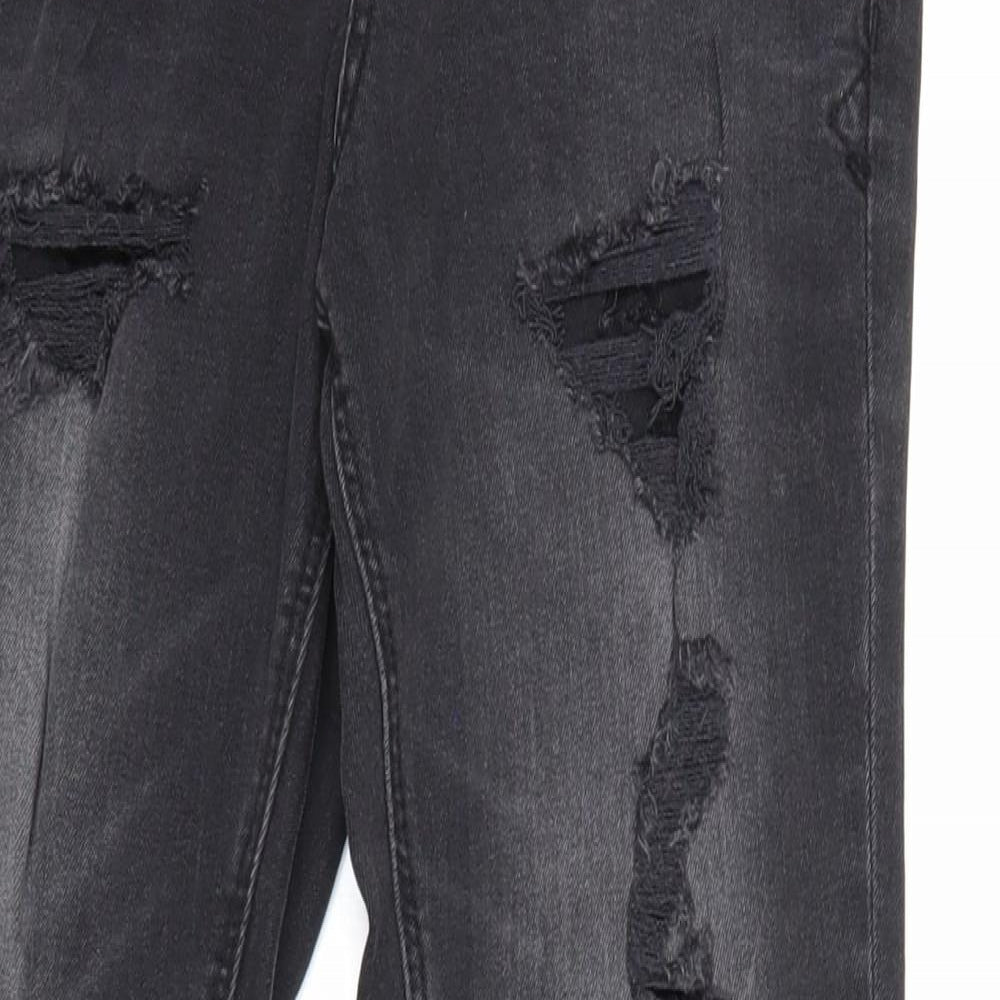 Denim & Co. Womens Black Cotton Skinny Jeans Size 8 Regular Zip