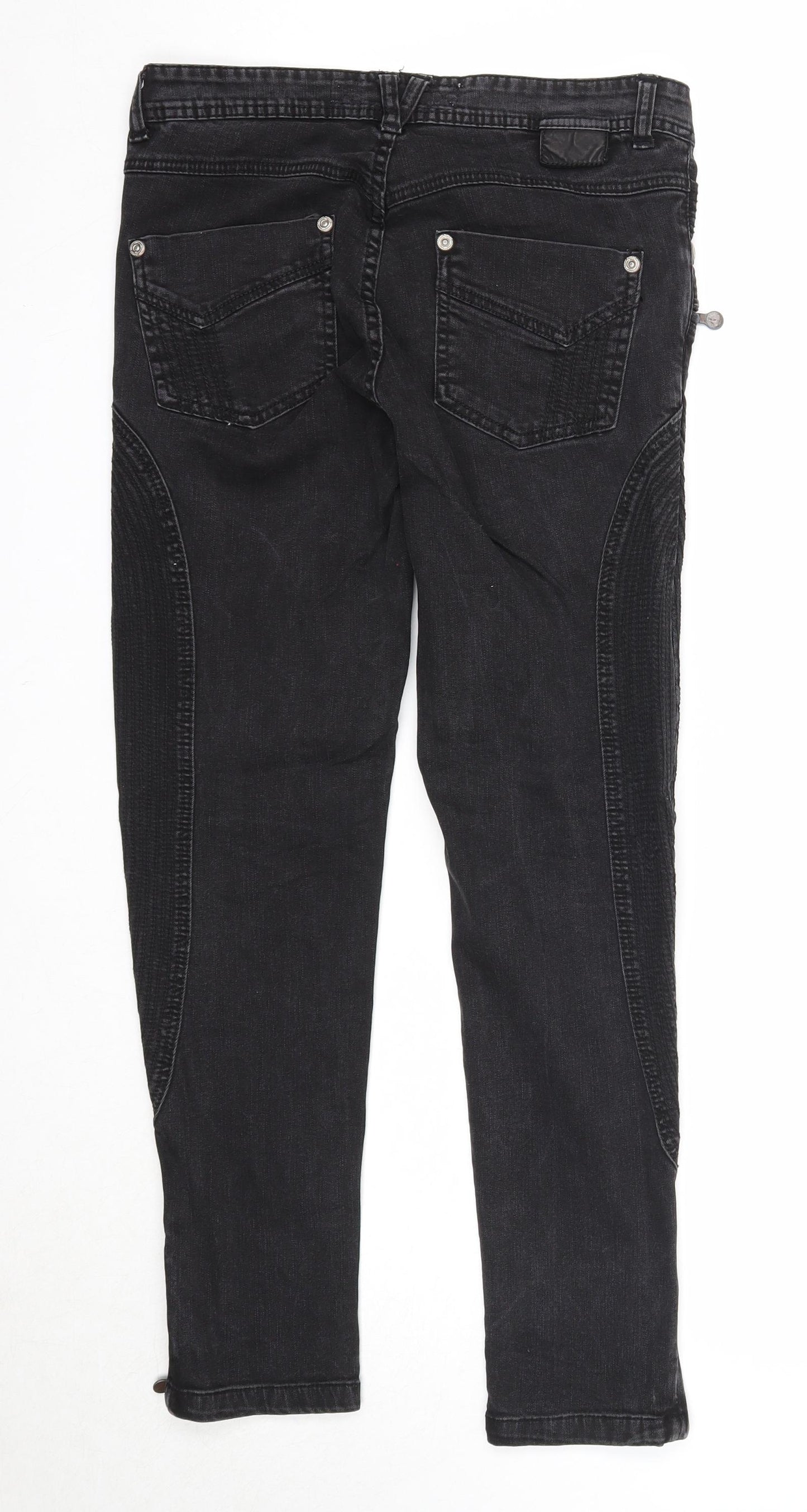 Wear for Love Womens Black Cotton Skinny Jeans Size 10 Regular Zip