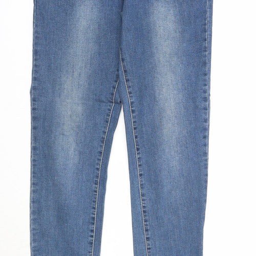 Preworn Womens Blue Cotton Skinny Jeans Size 29 in Regular Zip