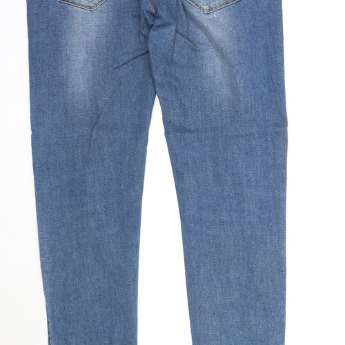 Preworn Womens Blue Cotton Skinny Jeans Size 29 in Regular Zip
