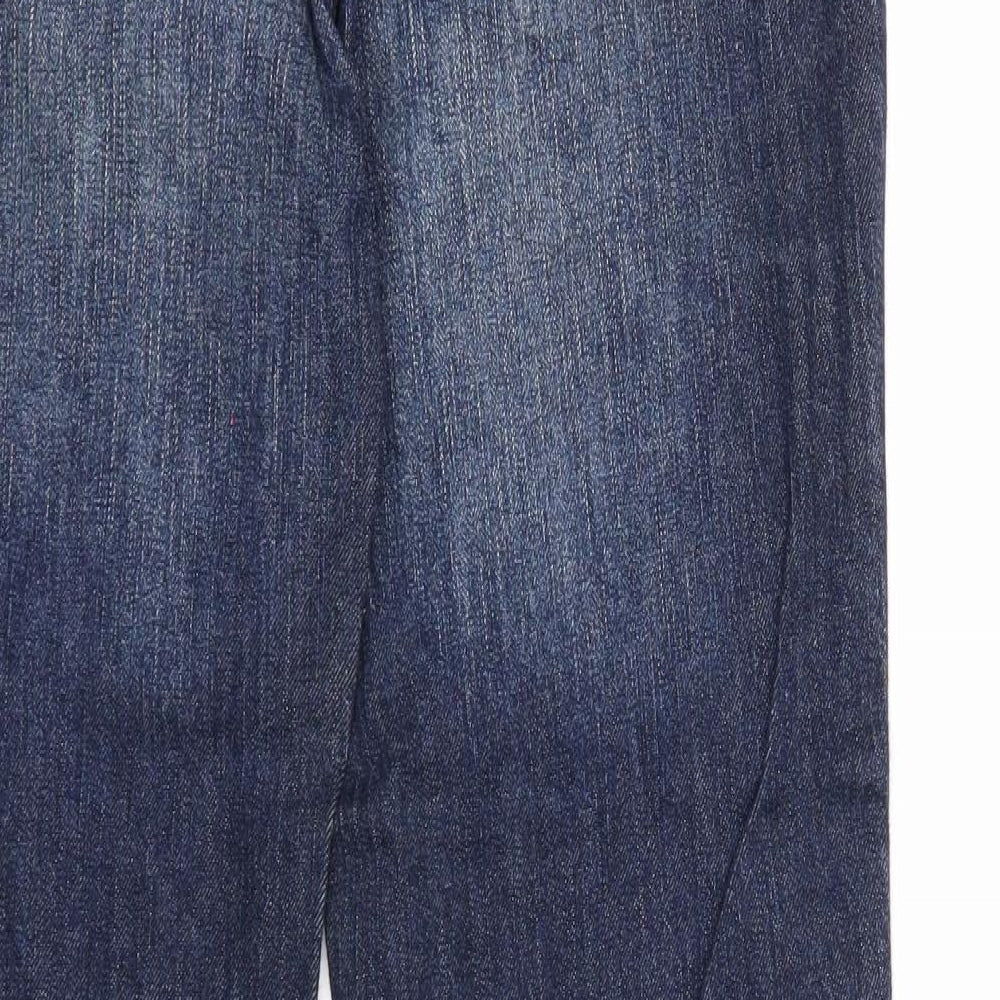 Street One Womens Blue Cotton Straight Jeans Size 31 in Regular Zip