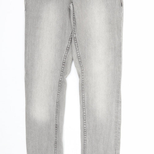 Denim & Co. Mens Grey Cotton Skinny Jeans Size 28 in L30 in Regular Zip