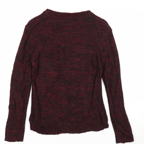 Therapy Womens Purple Round Neck Acrylic Pullover Jumper Size S