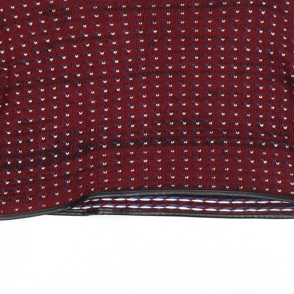 Miss Selfridge Womens Purple Round Neck Acrylic Pullover Jumper Size 10