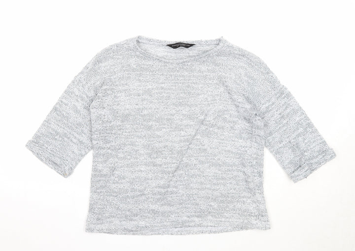 Dorothy Perkins Womens Grey Round Neck Polyester Pullover Jumper Size 8