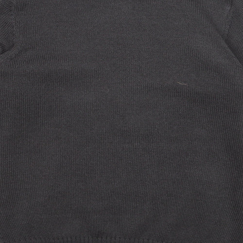Avenue Mens Grey Round Neck Acrylic Pullover Jumper Size S Long Sleeve - Elf Christmas