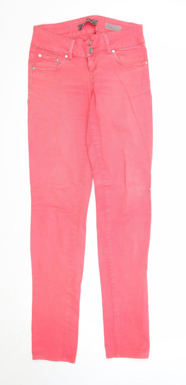 LTB Womens Pink Cotton Straight Jeans Size 27 in Regular Zip