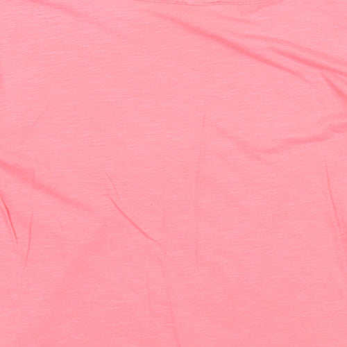 Matalan Girls Pink Cotton Basic T-Shirt Size 10 Years Round Neck Pullover