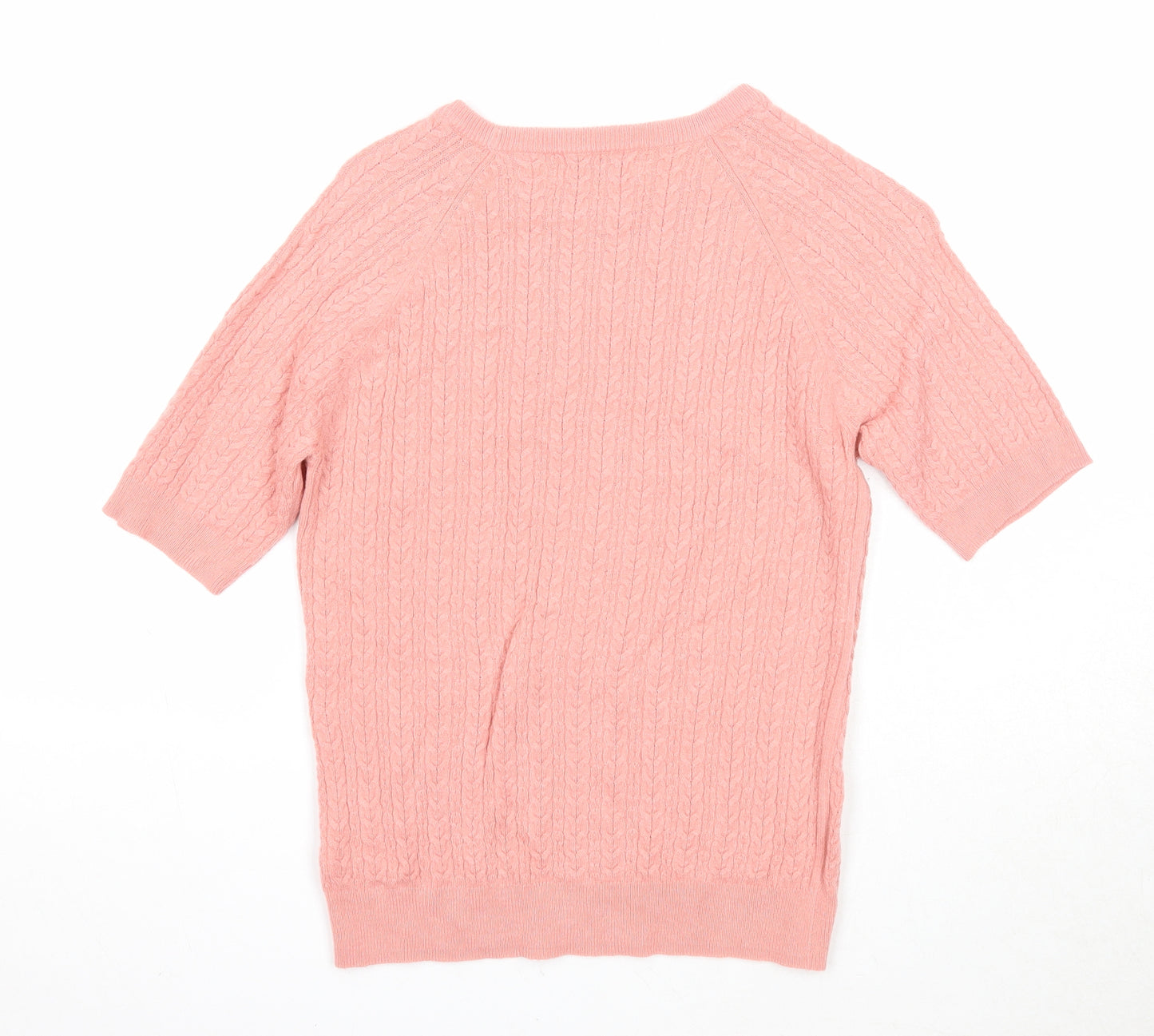 Papaya Womens Pink Round Neck Acrylic Pullover Jumper Size 14