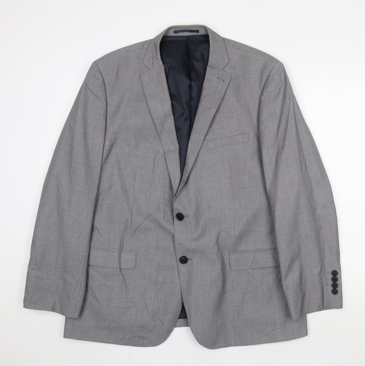 Tailor & Cutter Mens Grey Polyester Jacket Suit Jacket Size 44 Regular