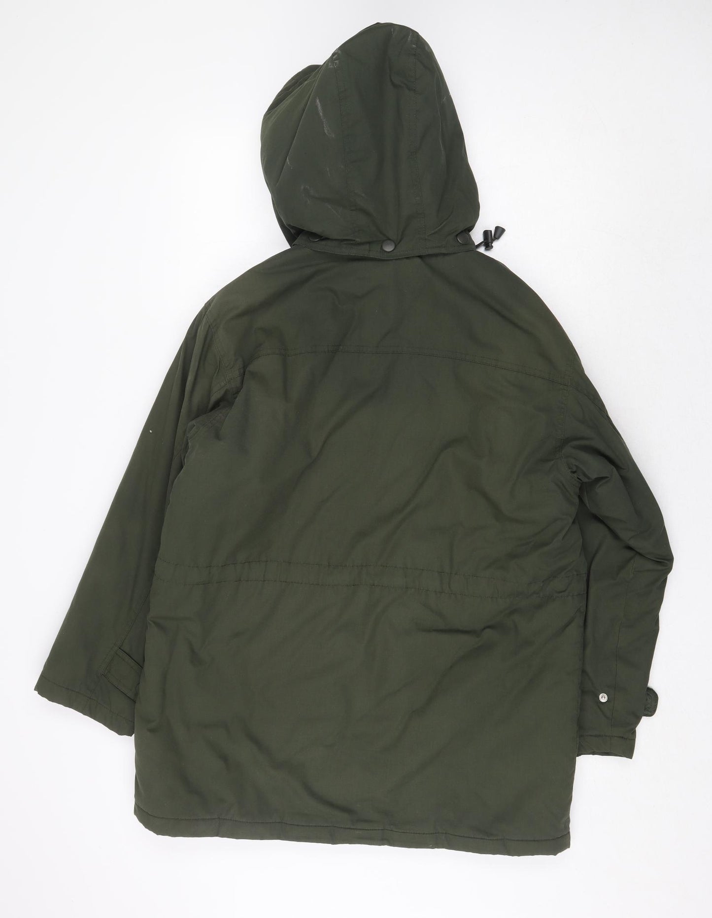 BHS Womens Green Rain Coat Coat Size 10 Zip