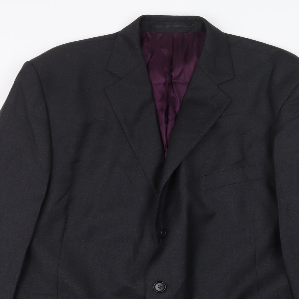 Austin Reed Mens Grey Wool Jacket Suit Jacket Size 48 Regular