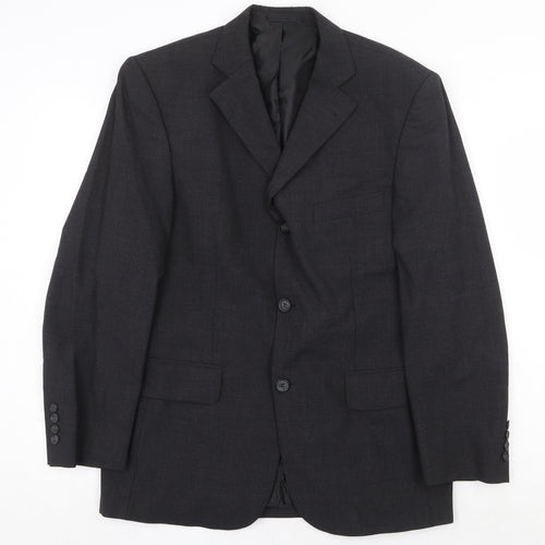 Armando Mens Grey Wool Jacket Suit Jacket Size 38 Regular