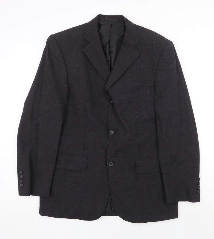 Armando Mens Grey Wool Jacket Suit Jacket Size 38 Regular