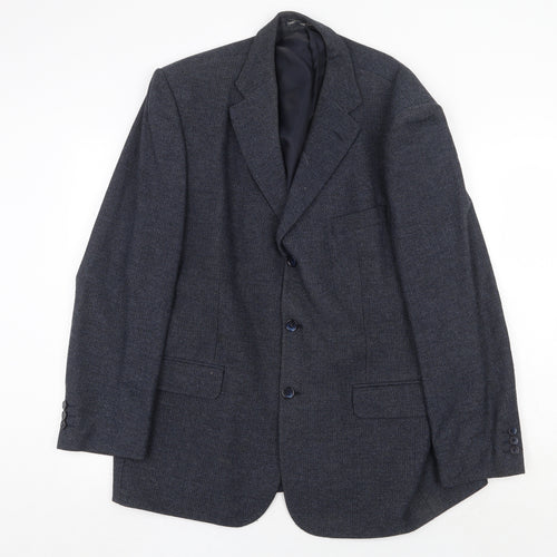 Greenwoods Mens Blue Wool Jacket Suit Jacket Size 44 Regular