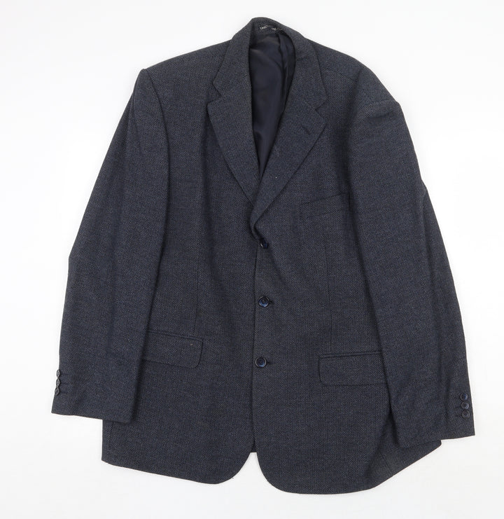 Greenwoods Mens Blue Wool Jacket Suit Jacket Size 44 Regular