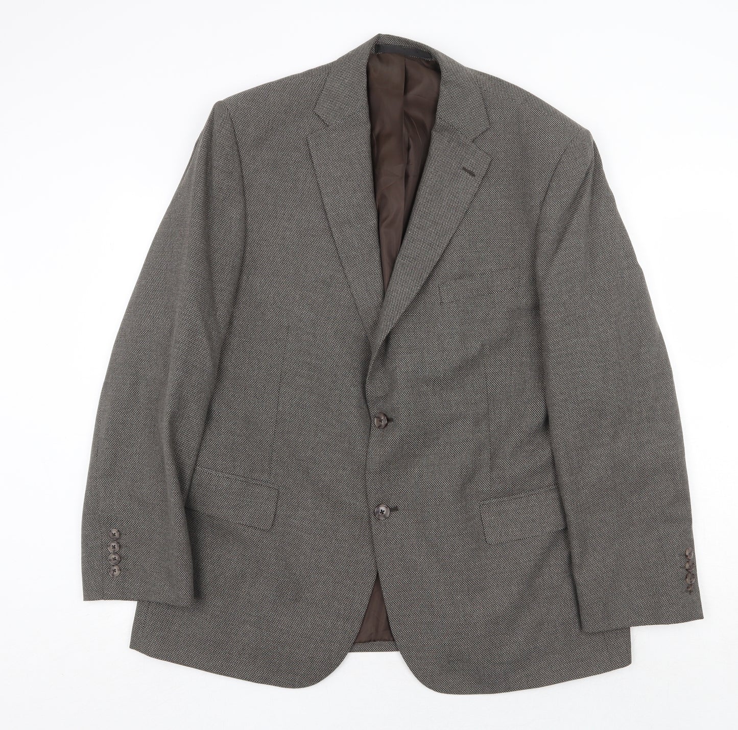 Marks and Spencer Mens Grey Polyester Jacket Suit Jacket Size 44 Regular