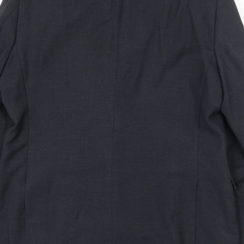 TU Mens Blue Polyester Jacket Suit Jacket Size 44 Regular