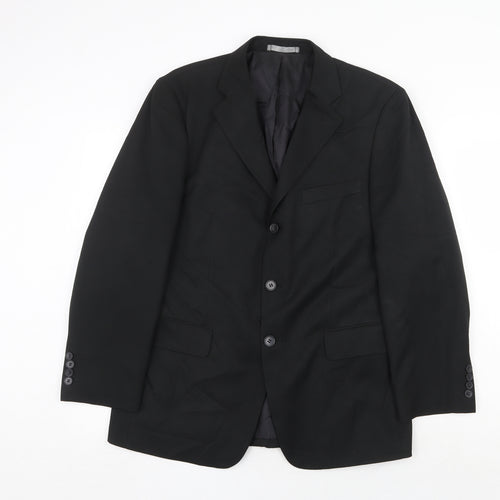 Taylor & Wright Mens Black Polyester Jacket Suit Jacket Size 38 Regular