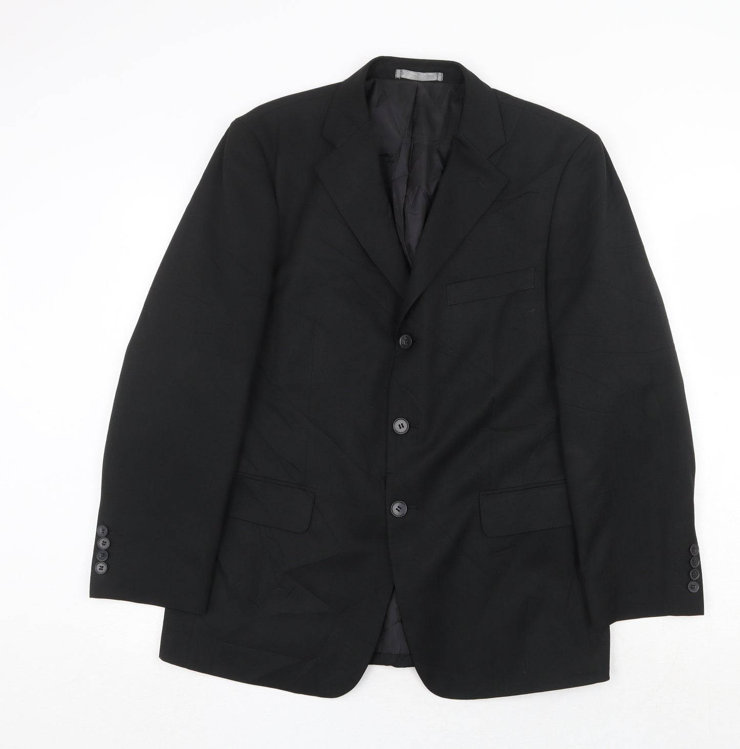 Taylor & Wright Mens Black Polyester Jacket Suit Jacket Size 38 Regular