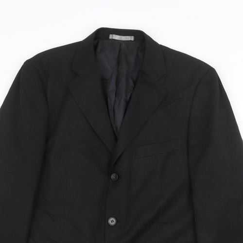 Taylor & Wright Mens Black Polyester Jacket Suit Jacket Size 38 Regular
