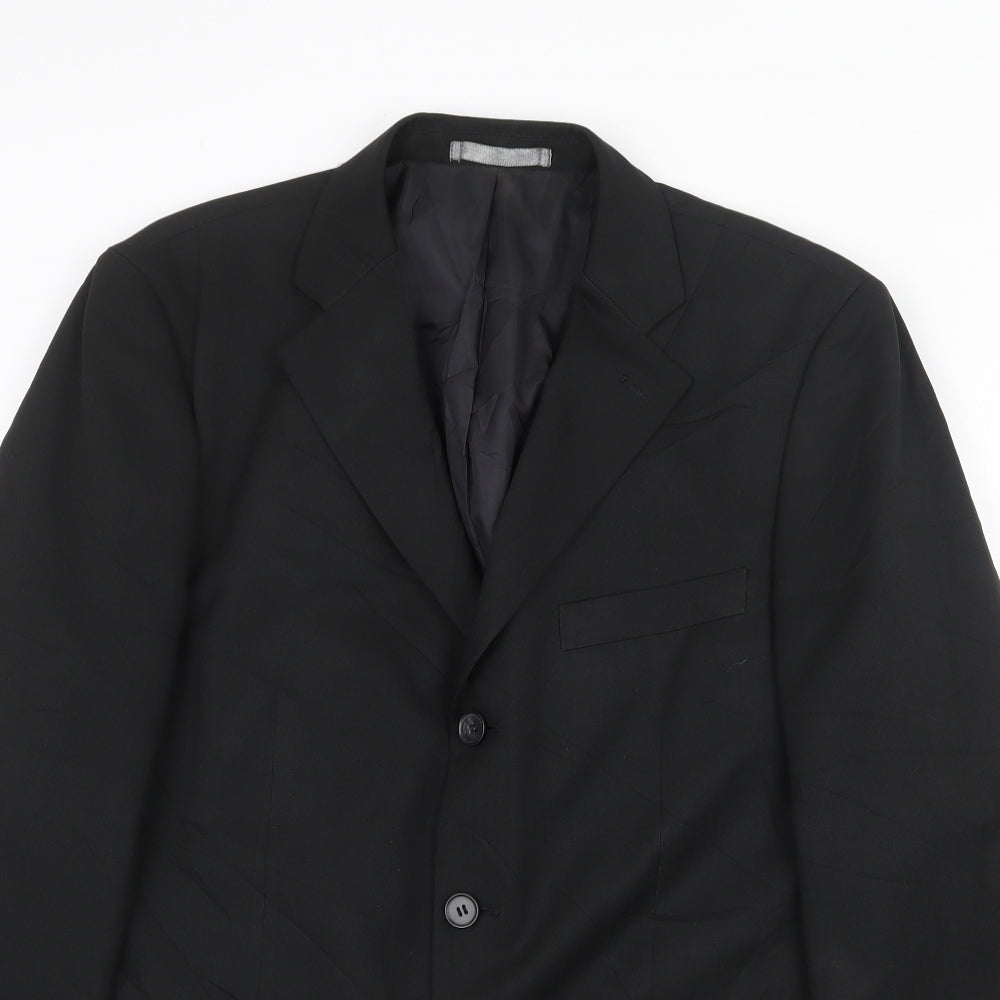 Taylor & Wright Mens Black Polyester Jacket Suit Jacket Size 38 Regular