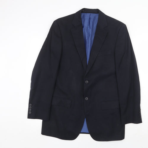Marks and Spencer Mens Blue Polyester Jacket Suit Jacket Size 38 Regular