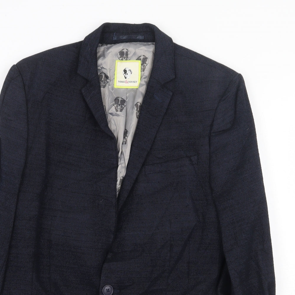 Noose & Monkey Womens Blue Jacket Size 14 Button