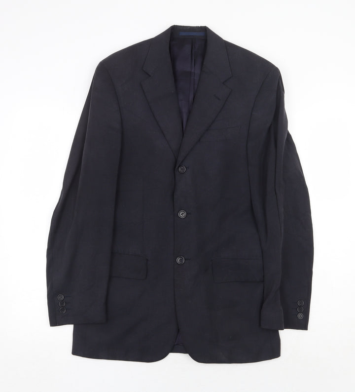 Ultimo Mens Blue Polyester Jacket Suit Jacket Size 36 Regular