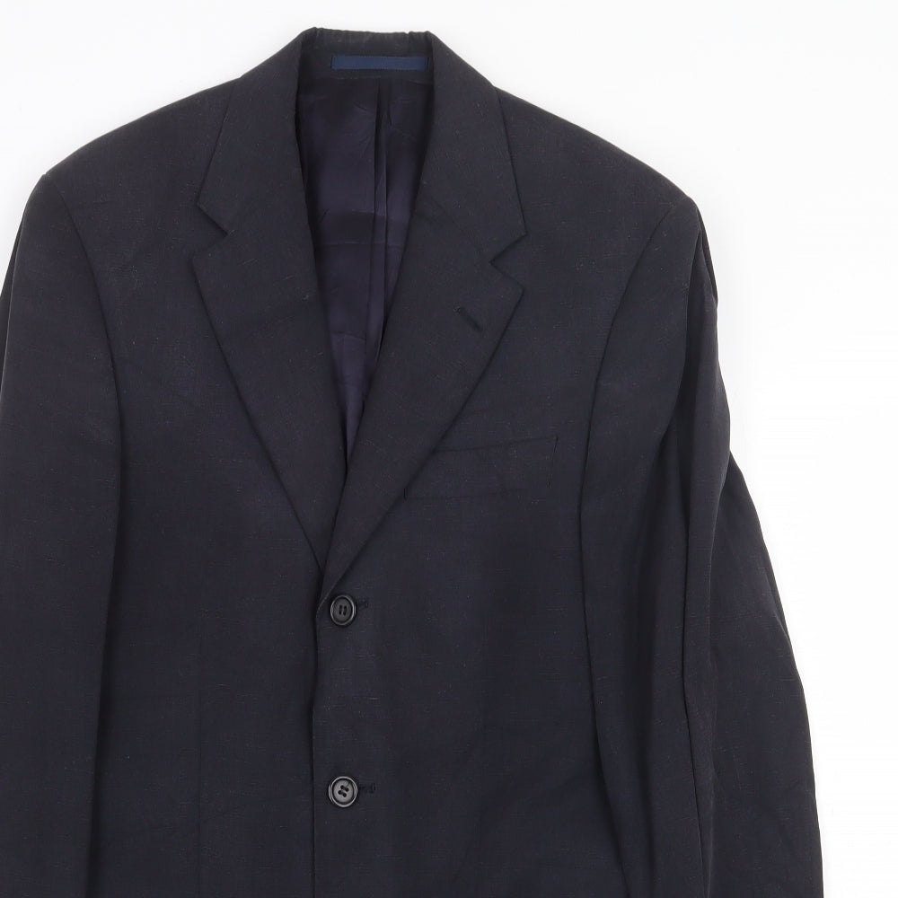 Ultimo Mens Blue Polyester Jacket Suit Jacket Size 36 Regular
