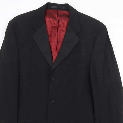Burton Mens Black Polyester Jacket Suit Jacket Size 38 Regular