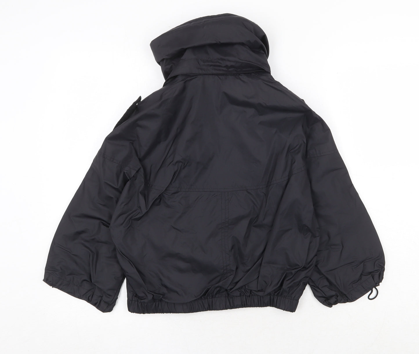 George Womens Black Rain Coat Coat Size 8 Zip