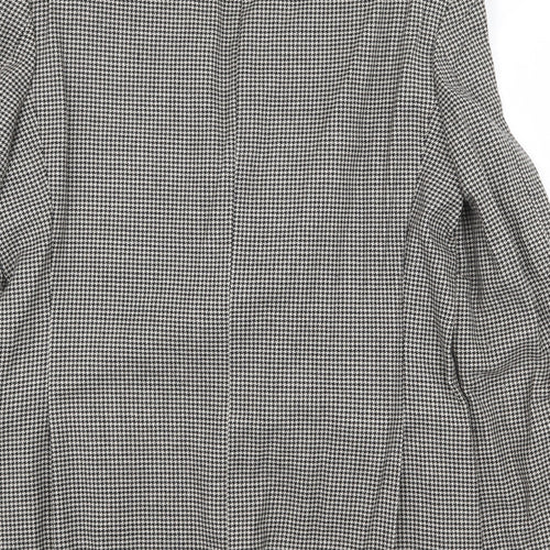 Marks and Spencer Mens Grey Geometric Wool Jacket Blazer Size 40 Regular
