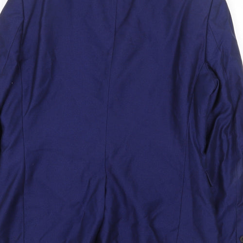 Burton Mens Blue Polyester Jacket Blazer Size 40 Regular