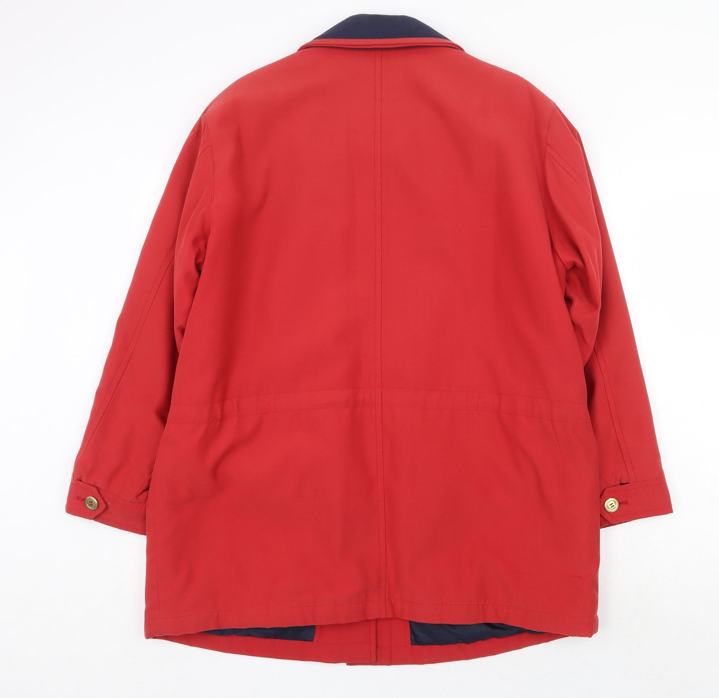 Katharine Hamnett Womens Red Overcoat Coat Size 14 Zip