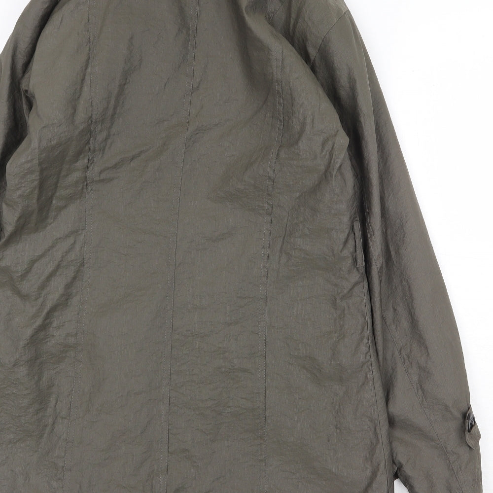 Preworn Womens Green Pea Coat Coat Size M Button - Size 14-16