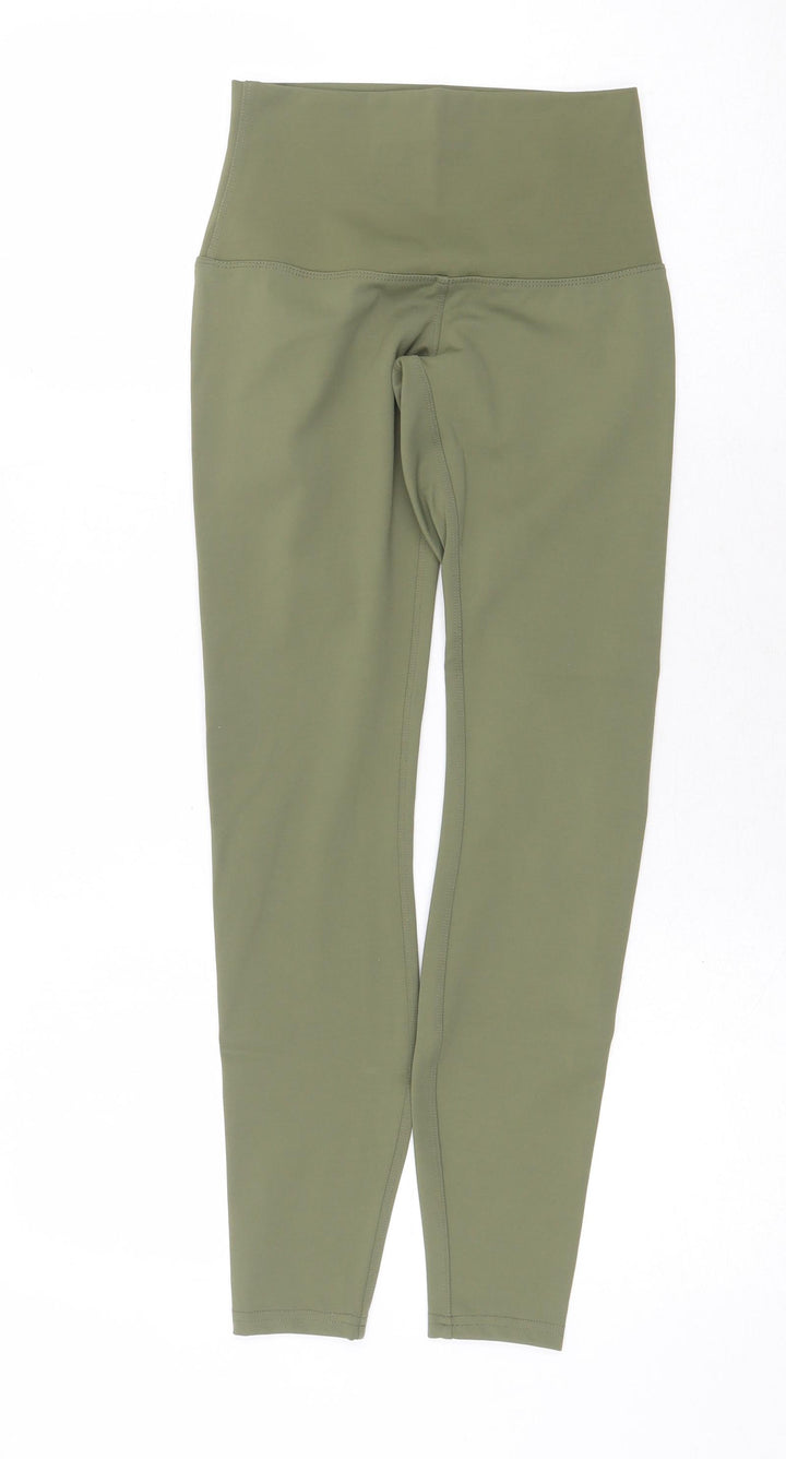 Shakti Shanki Womens Green Polyester Jogger Leggings Size 4
