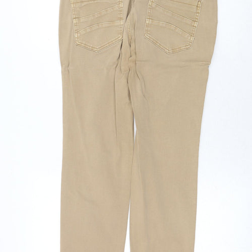 B.C. Best Connections Womens Beige Cotton Straight Jeans Size 32 in Regular Zip
