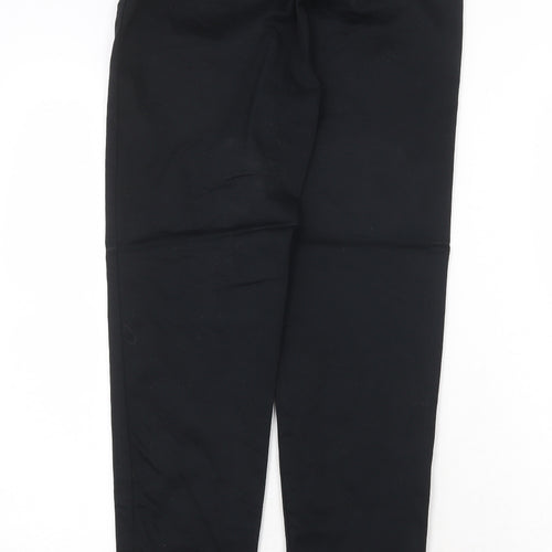 H&M Womens Black Cotton Trousers Size 8 Regular Zip